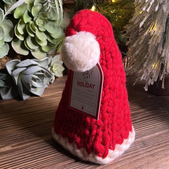 Pottery Barn Kids Knit Santa Claus Hat Tree Topper - Picture 10 of 16